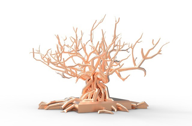 1ère maquette de l’arbre en 3D
