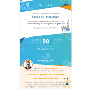 Conférence n°3/3 chez F-Iniciativas, animée par Thomas Legrain, finisher du Tor des Géants 2018 – « Améliorer les performances individuelles et collectives des collaborateurs » Conférence n°3/3 chez F-Iniciativas, animée par Thomas Legrain, finisher du Tor des Géants 2018 – « Améliorer les performances individuelles et collectives des collaborateurs »