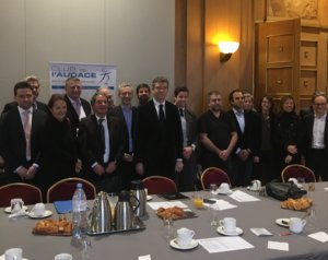 22 janvier 2019 : petit déjeuner avec Arnaud MONTEBOURG, Président de la société Les Equipes du Made in France, co-fondateur de la marque de miels de repeuplement Bleu Blanc Ruche, ancien ministre